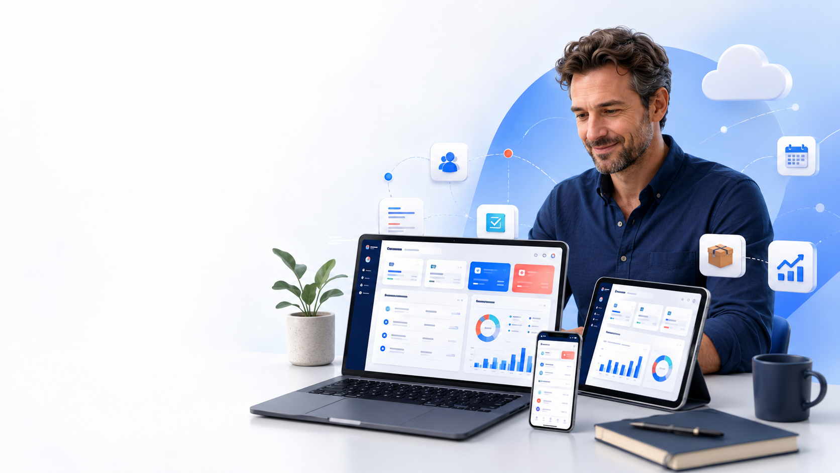 Application métier sur mesure accessible sur ordinateur, tablette et smartphone